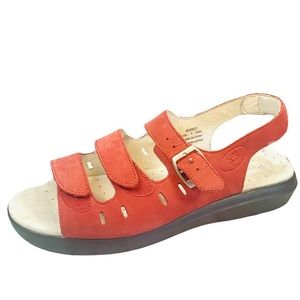 Propet Breeze Walker Red Leather Sandals Size 8